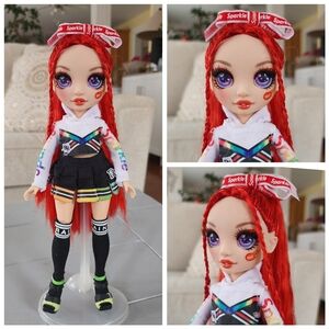 🌈 MGA Rainbow High Ruby Anderson Cheer Doll Re-Dressed Red Hair Beautiful